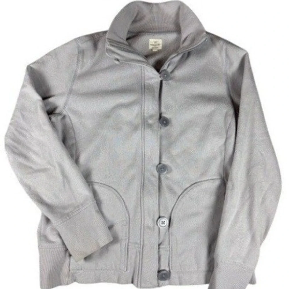 Banana Republic Women's L Button Front Fleece Sweatshirt Jacket Casual Outerwear